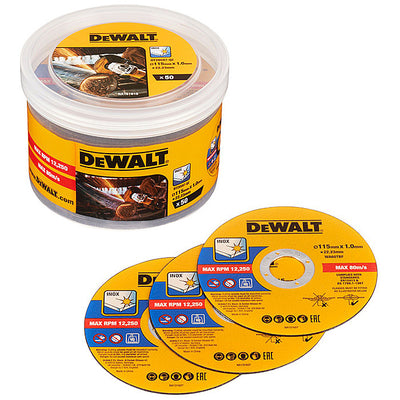 DeWalt DT20597-QZ 115mm Fastcut Metal Cutting Discs Tub of 50
