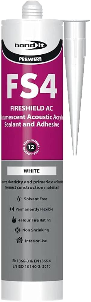Bond It FS4 Fireshield AC Intumescent Acoustic Sealant 310ml - White