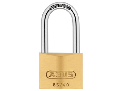 65/40mm Brass Padlock 40mm Long Shackle