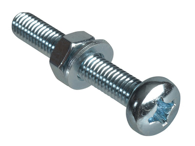 Machine Screw Pozi Compatible Pan Head ZP M6 x 40mm ForgePack 20