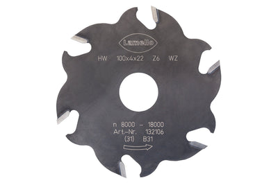 Groove Cutter HW for Classic X (Ø100×4ר22 mm, Z6 Alternating Teeth)