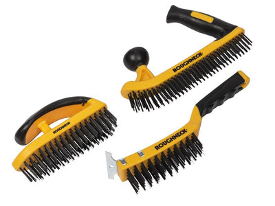 Heavy-Duty Wire Brush Set, 3 Piece