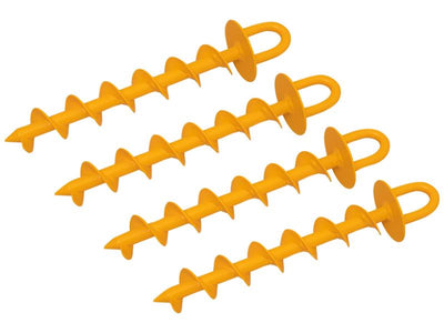 Heavy-Duty Screw-in Ground Anchor Set, 4 Piece