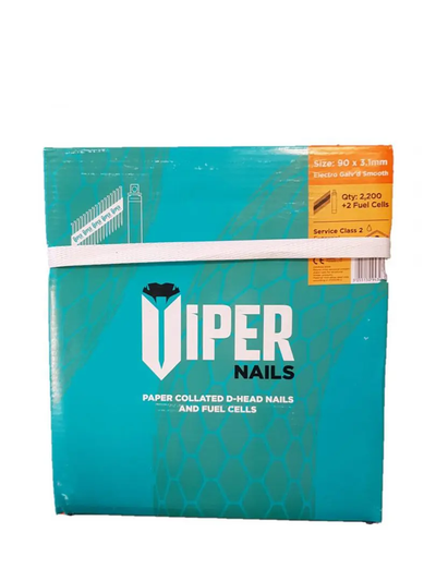 Viper 90mm x 3.1mm Smooth Shank Galvanised Nail Fuel Pack - VVV9031VIPER