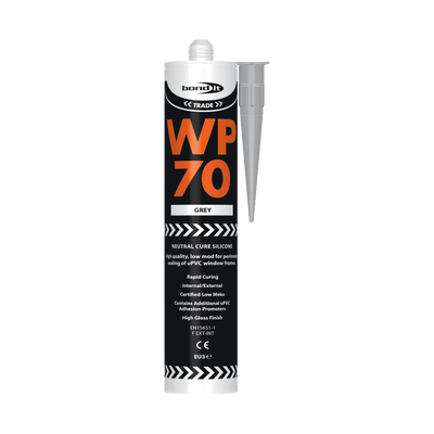 Bond It WP70 Low Modulus Neutral Cure Silicone Sealant 290ml - Grey