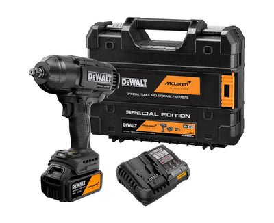 DeWalt x McLaren F1 DCF99MP1T 18V XR Brushless 1/2" Hog Ring Impact Wrench | 1x 5.0Ah Battery, Charger & Case