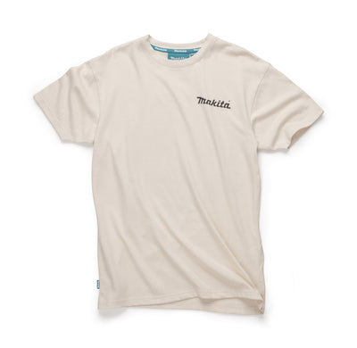 Makita MK101M Origin T-Shirt BCI Cotton Off White - front view