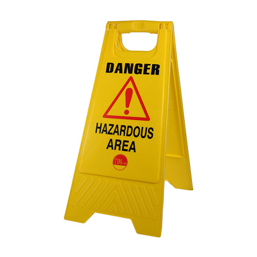 TIMCO Danger Hazardous Area A-Frame Safety Sign  - 610 x 300 x 30