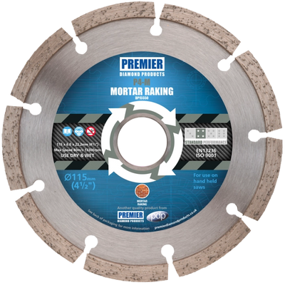 PREMIER P4-M 125X6X7X22.2 MORTAR RAKING BLADE