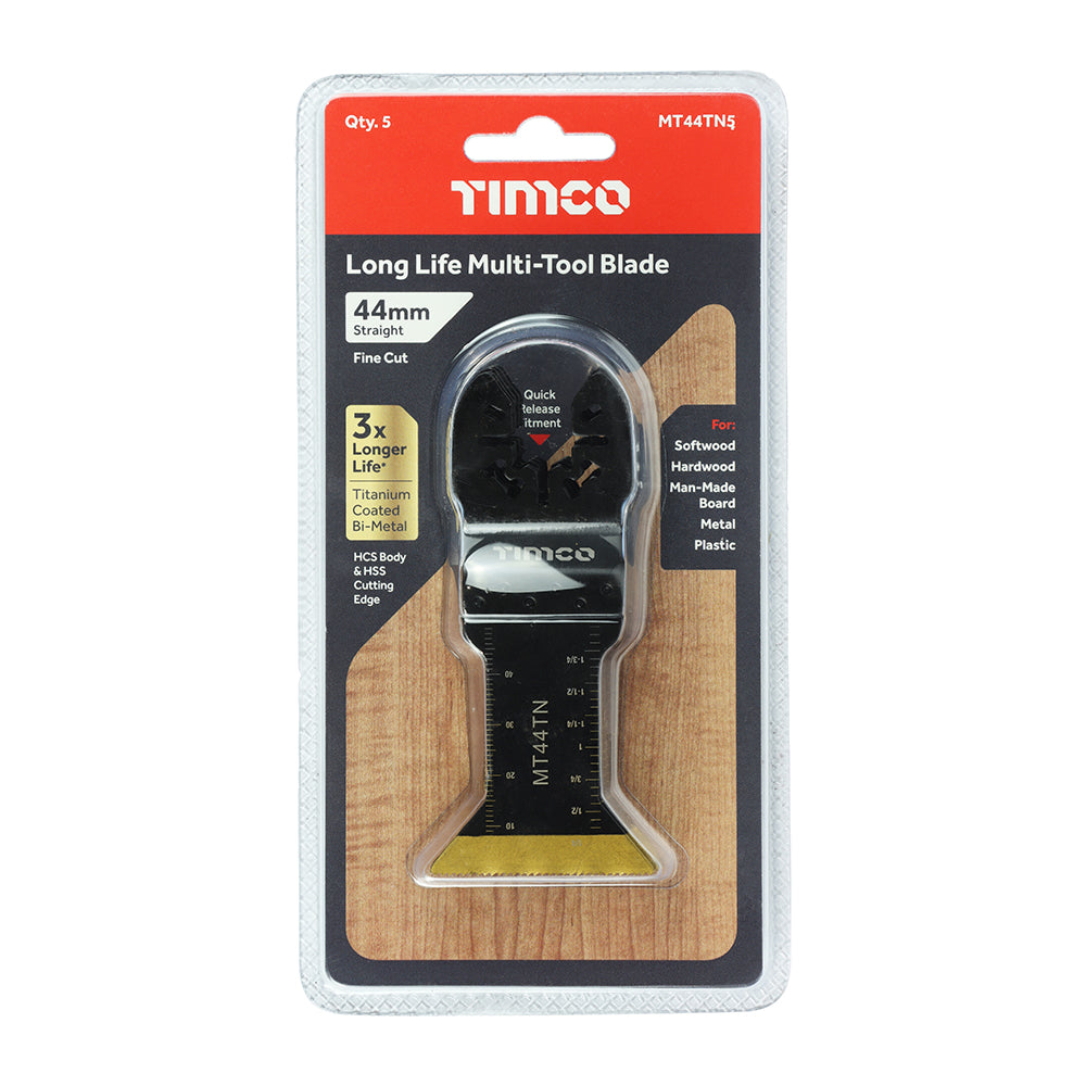 TIMCO Multi-Tool Fine Cut Blades For Wood/Metal Titanium Coated Bi-Metal - 44mm