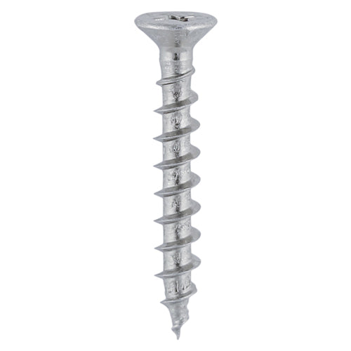 TIMCO Window Fabrication Screws Countersunk with Ribs PH Single Thread Gimlet Tip Stainless Steel - 4.3 x 40