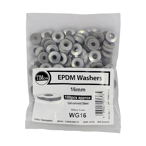 TIMCO EPDM Washers Galvanised - 16mm