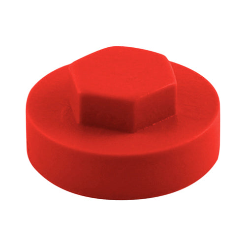 TIMCO Hex Head Cover Caps Poppy Red - 29mm
