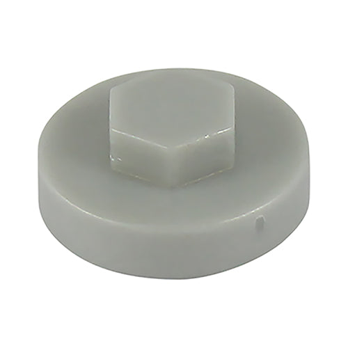 TIMCO Hex Head Cover Caps White Aluminium - 19mm