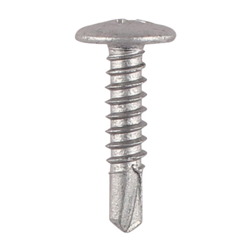 TIMCO Self-Drilling Metal Framing Low Profile Wafer Head Exterior Silver Screws - 4.8 x 22
