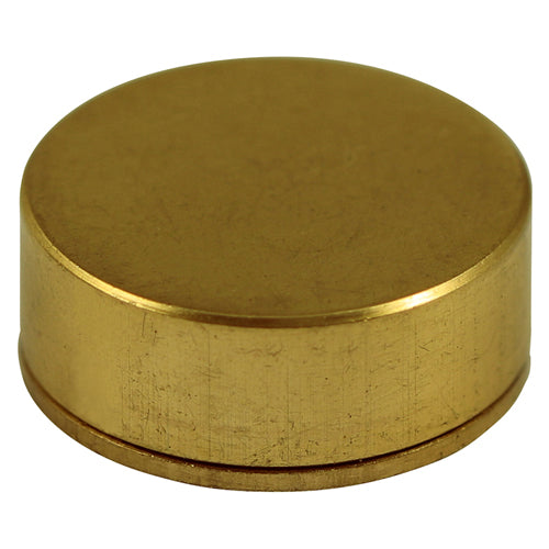 TIMCO Threaded Screw Caps Solid Brass Polished Brass - 18mm