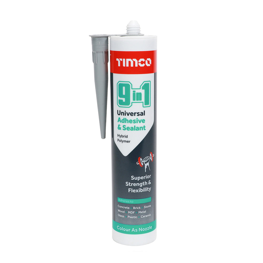 TIMCO 9 In 1 Universal Adhesive & Sealant Grey - 290ml