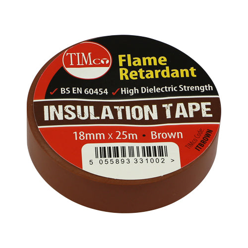 TIMCO PVC Insulation Tape Brown - 25m x 18mm