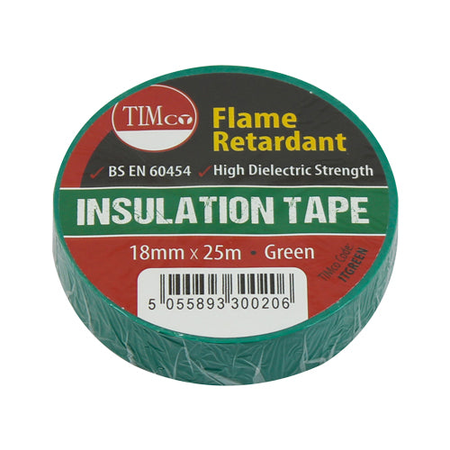 TIMCO PVC Insulation Tape Green - 25m x 18mm