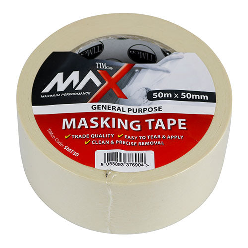 TIMCO Masking Tape Cream - 50m x 50mm