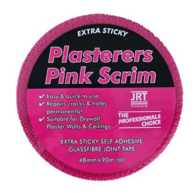 JRT Plasterer's Pink Scrim Tape 45mm x 90m roll
