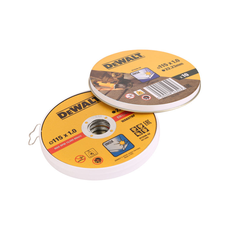 DeWalt Thin Metal Cutting Discs 115 x 1.0 x 22.2mm