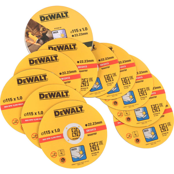 DEWALT Metal Cutting Discs 115mm x 1.0mm – Trade Pack