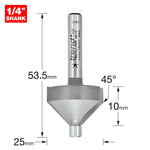 Pin Guided Chamfer Bevel Cutter 45 Degrees