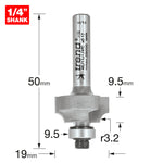 Bearing Guided Ovolo Cutter 3.2mm Radius