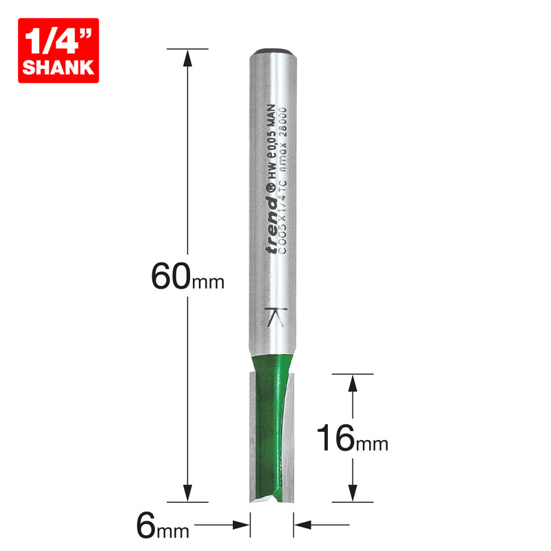 Two Flute Cutter 6mm Diameter
