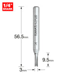 Two Flute Cutter 3mm Diameter