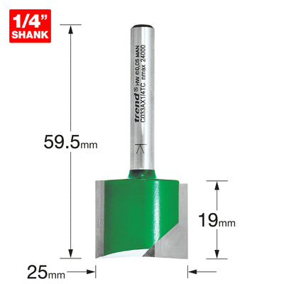 Two Flute Cutter 25mm Diameter