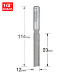 Two Flute 12mm Dia x 63mm Cut