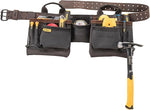 DeWalt DWST50112-1 Pro Leather Tool Apron | 11 Pocket Nubuck Tool Belt with Hammer Loops