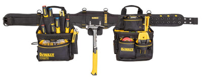 DeWalt DWST40603-1 Pro Tool Rig | 25 Pocket Padded Tool Belt with Pouches & Hammer Loops