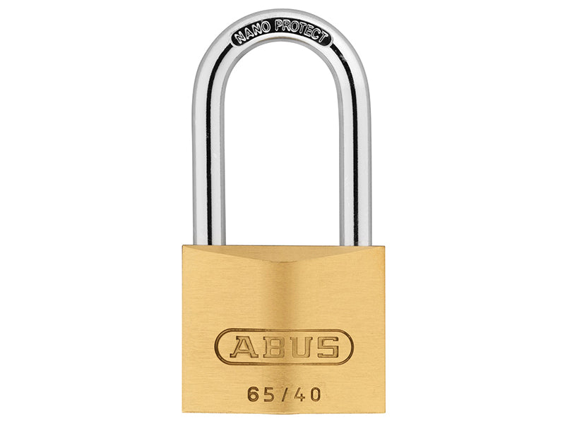 65/40mm Brass Padlock 40mm Long Shackle