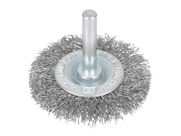 Flat Steel Wire Wheel Brush 50mm x 6mm Arbor