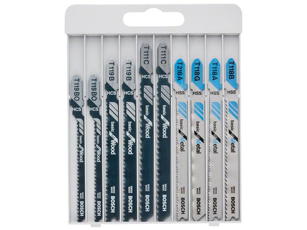 Basic for Wood and Metal Jigsaw Blade Set,10 Piece