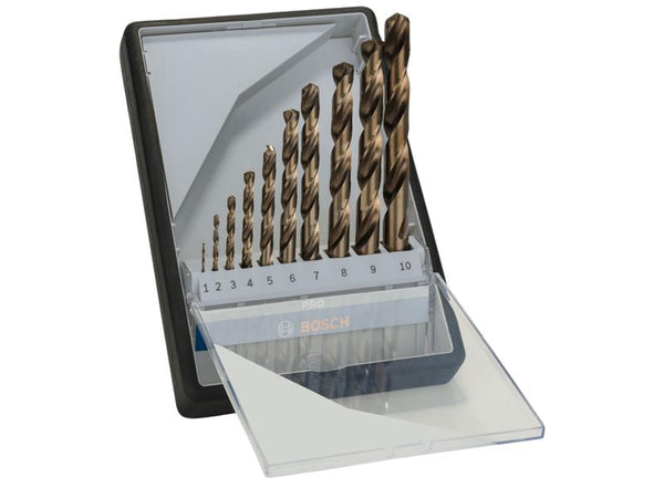 PRO Stainless Steel HSS-Co Twist Drill Bit Set, 10 Piece