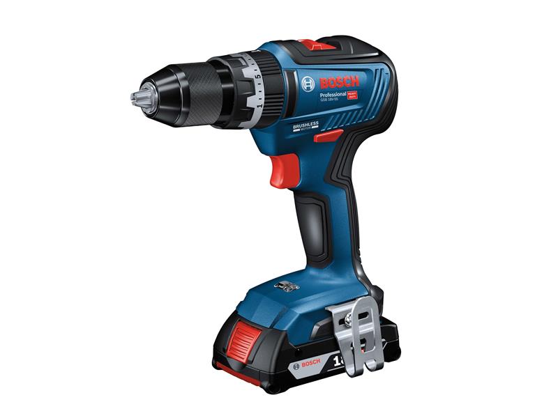 GSB 18V-55 Professional Combi Drill 18V 1 x 2.0Ah Li-ion