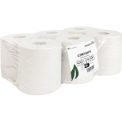 2-Ply White Centre Feed (pack of 6)