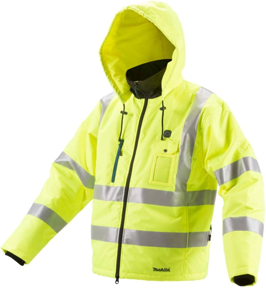 Makita CJ106DZ 12V CXT Hi-Vis Heated Jacket – Bare Unit