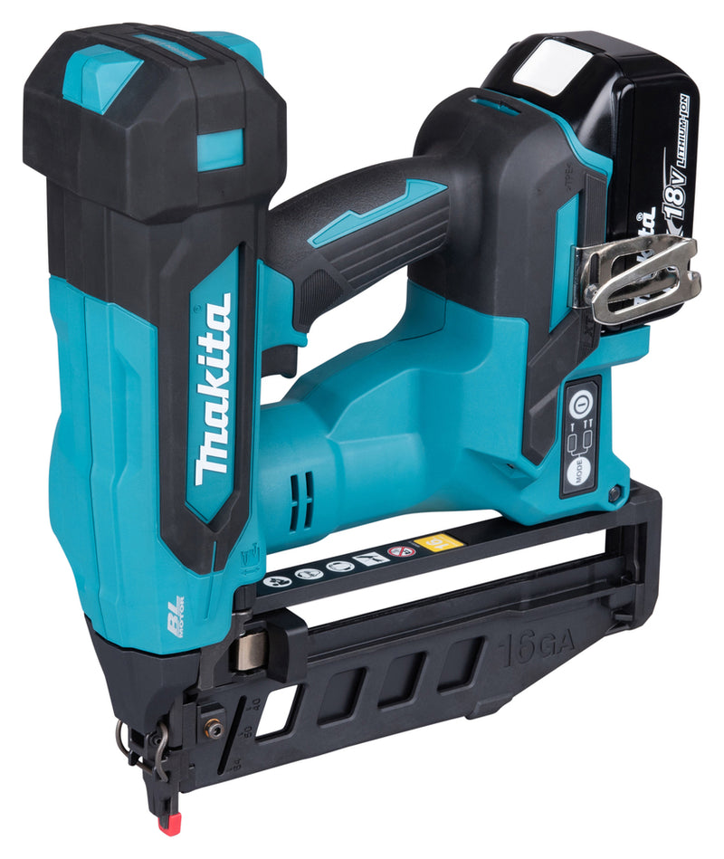 Makita DBN601ZJ 18V LXT Brushless Brad Nailer - Left View