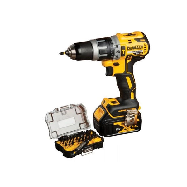 Dewalt DCD796M1 XR Combi Drill 18V 1 x 4.0Ah Li-ion + Impact Bit Set, 32 Piece