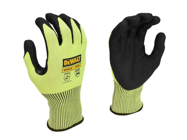 Hi-Vis Cut D Grip Gloves - L (Size 9)