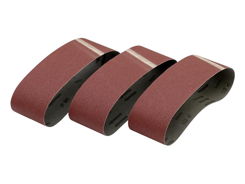 Sanding Belt 533 x 75mm 80G Pack of 3
