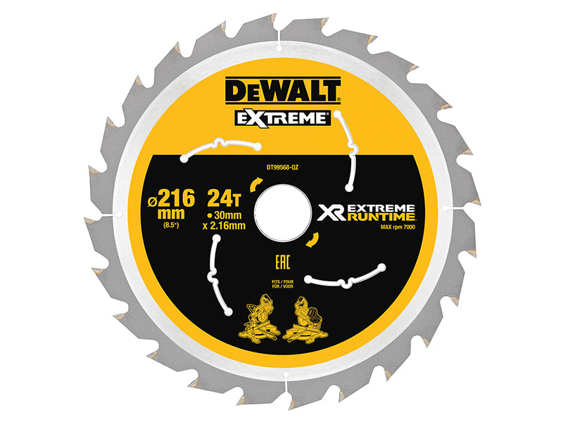 XR FlexVolt Circular Saw Blade 216 x 30mm x 24T