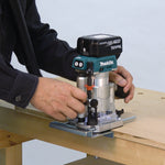 Makita DRT50RTJX2 18V LXT Brushless Router/Trimmer Kit – 2 x 5.0Ah, Charger, 3 Bases, Makpac