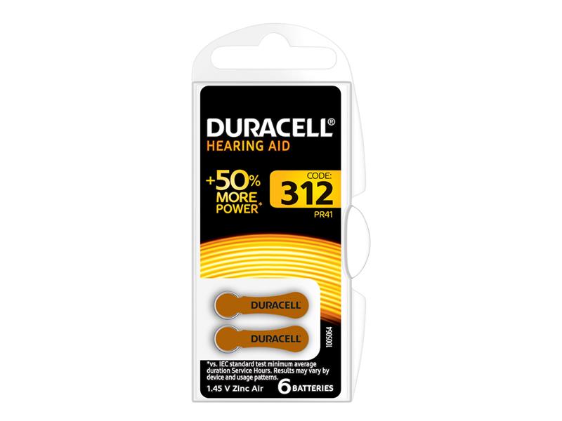 Hearing Aid Batteries Size 312 (6 Pack)