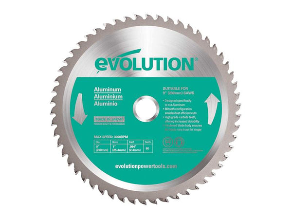 Aluminium Cutting Mitre Saw Blade 230 x 25.4mm x 80T